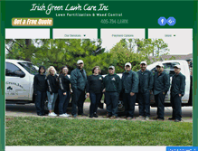 Tablet Screenshot of irishgreenlawncare.com